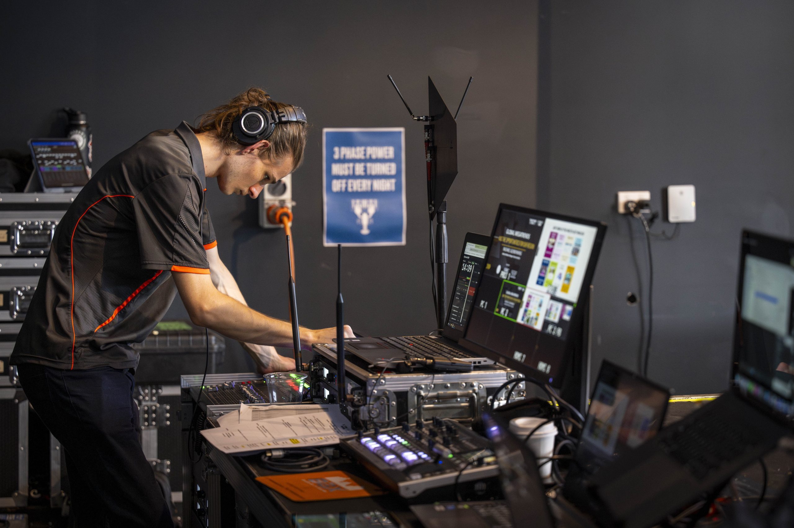 Bax AV technician supporting live event audio